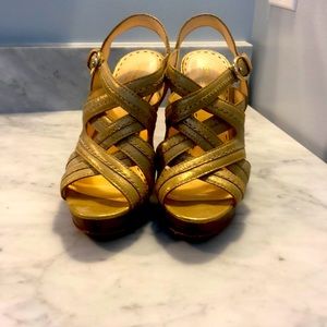 Coach stacked heel sandal